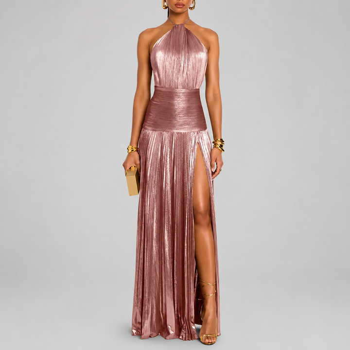 Aurora Long Elegant Pleated Dress