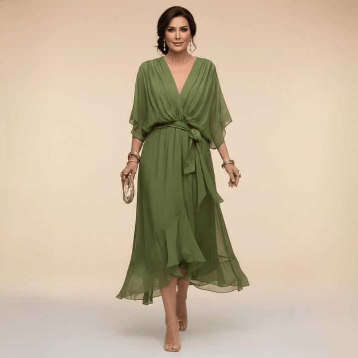 Marta™ | V-neck chiffon dress