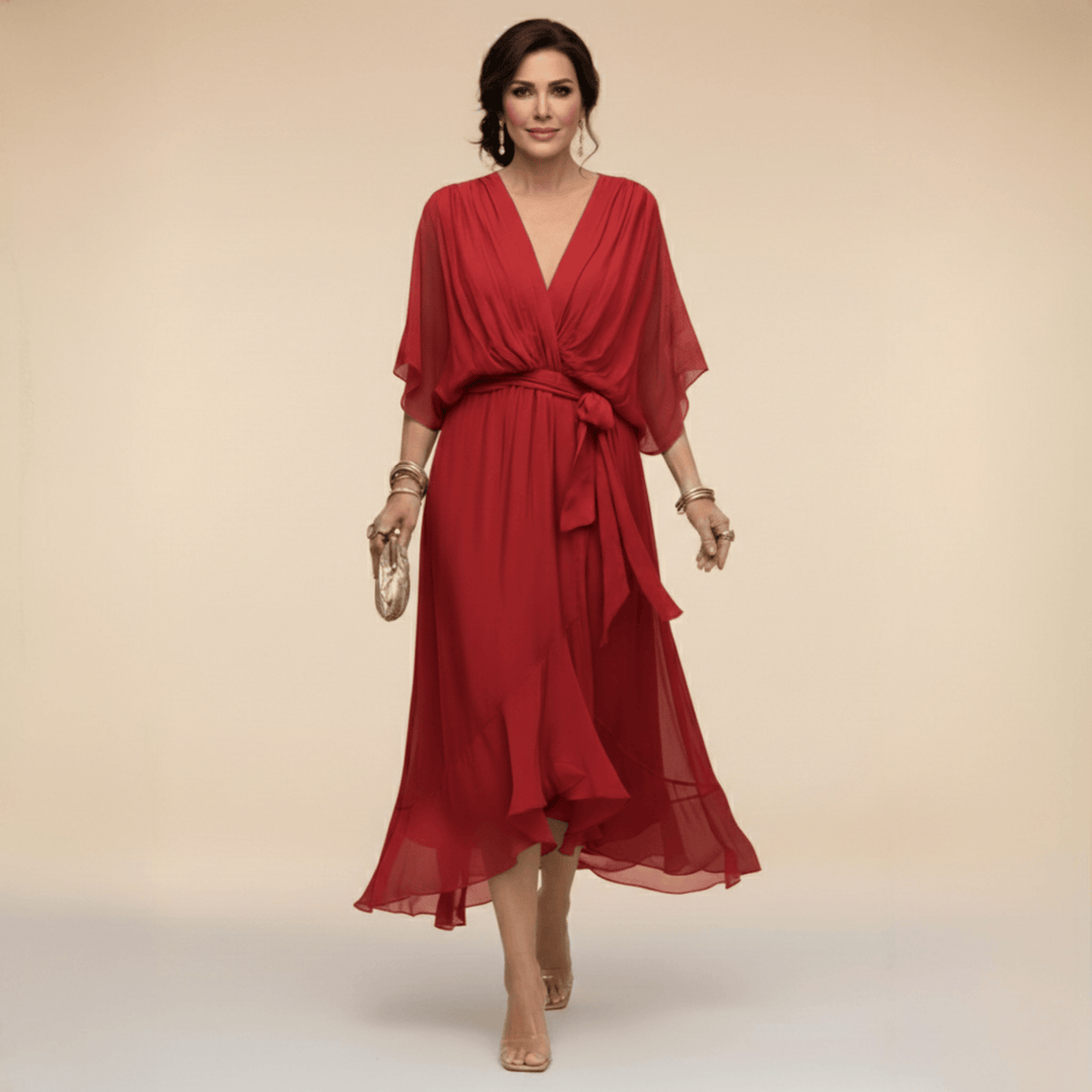 Marta™ | V-neck chiffon dress
