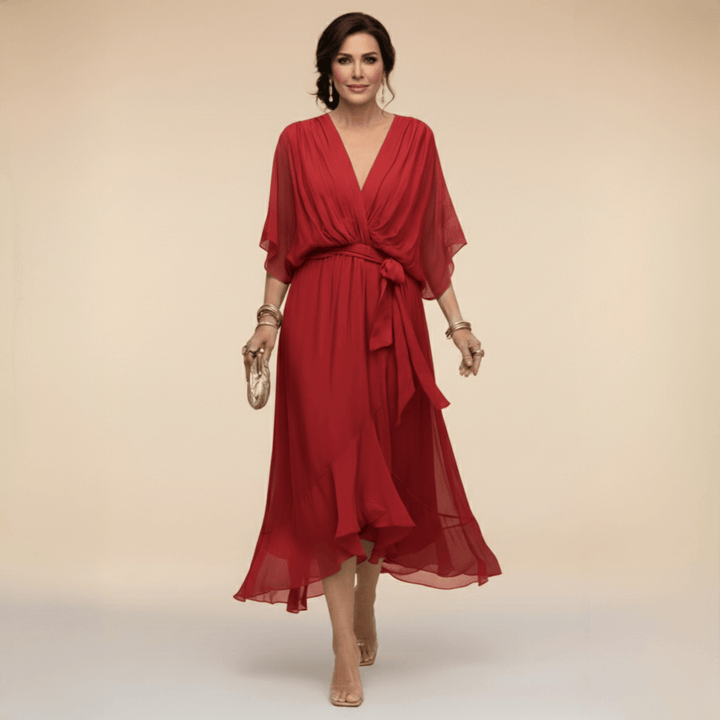 Marta™ | V-neck chiffon dress