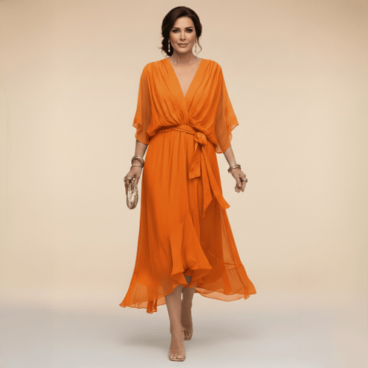 Marta™ | V-neck chiffon dress