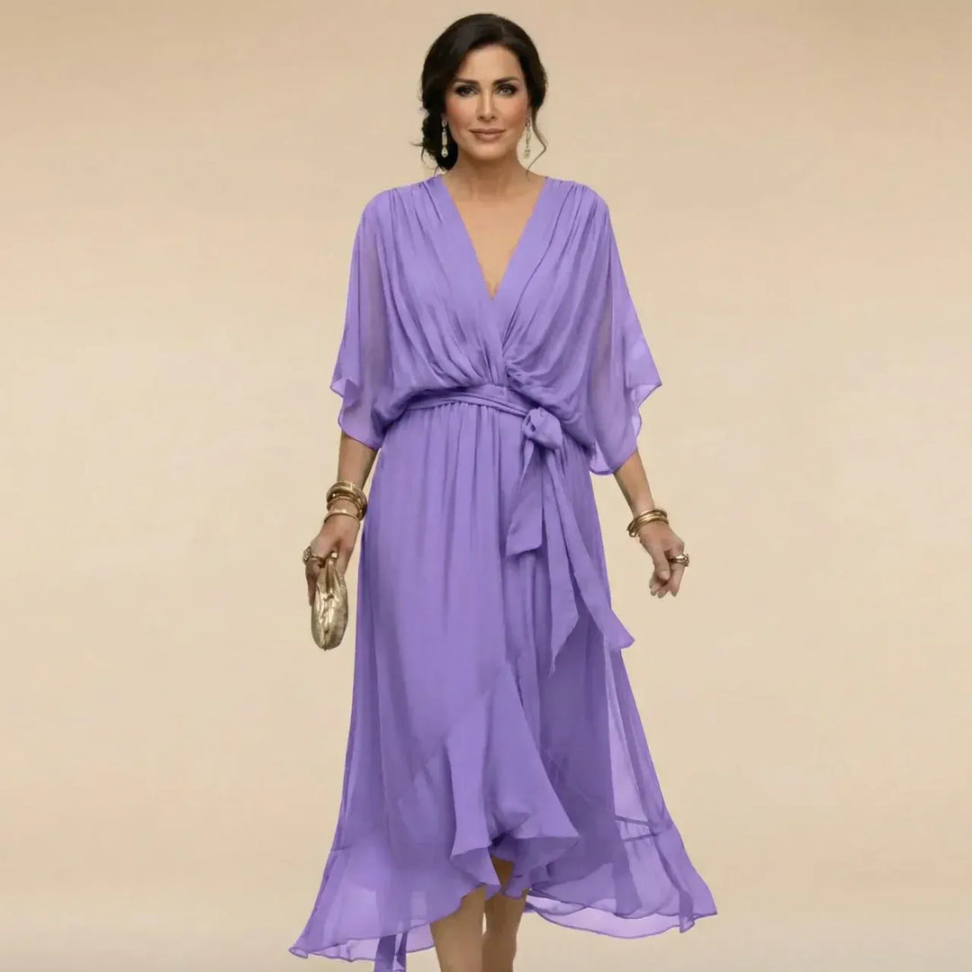 Marta™ | V-neck chiffon dress