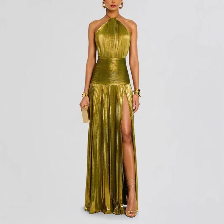 Aurora Long Elegant Pleated Dress