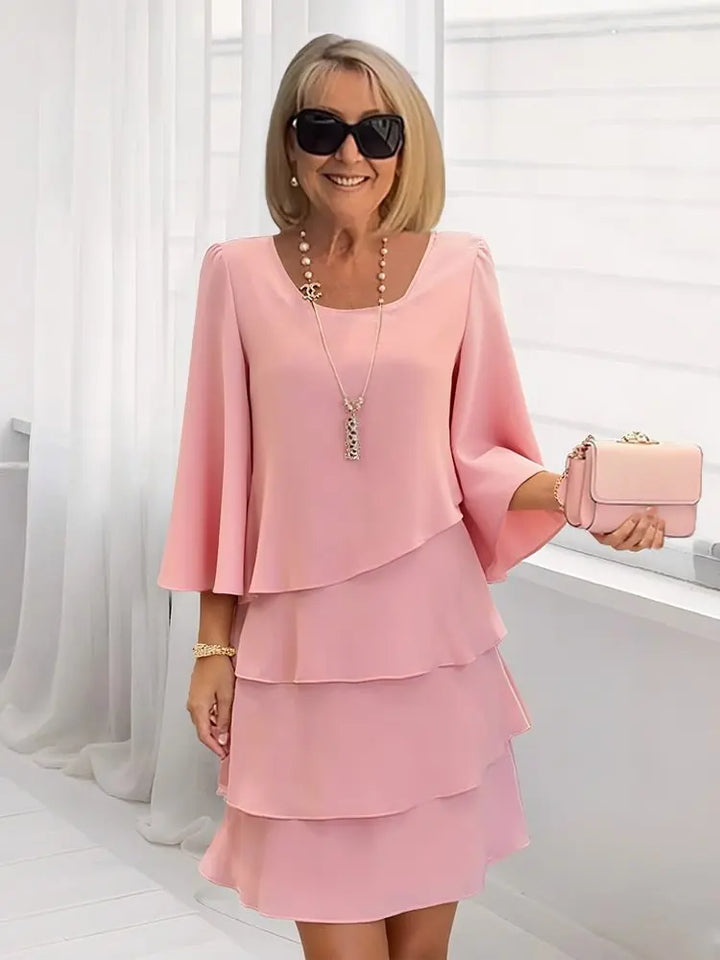 Élise – Elegant fluid dress with ruffles