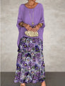 Purple With Flowers