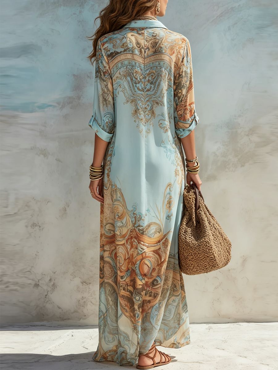 Lorna | Mediterranean shirt dress