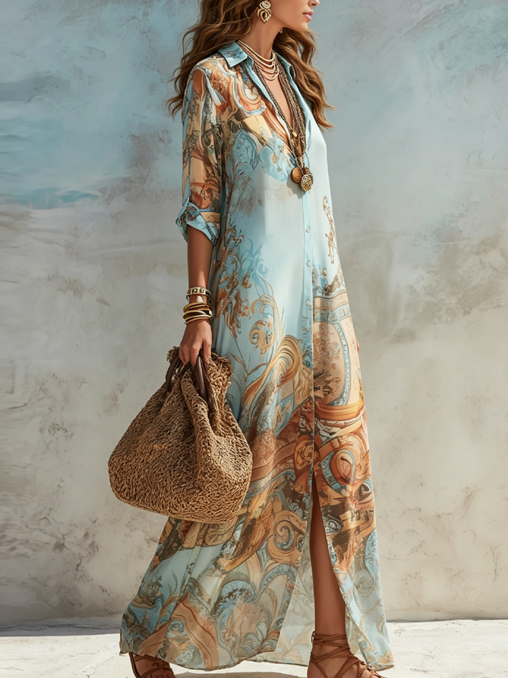 Lorna | Mediterranean shirt dress