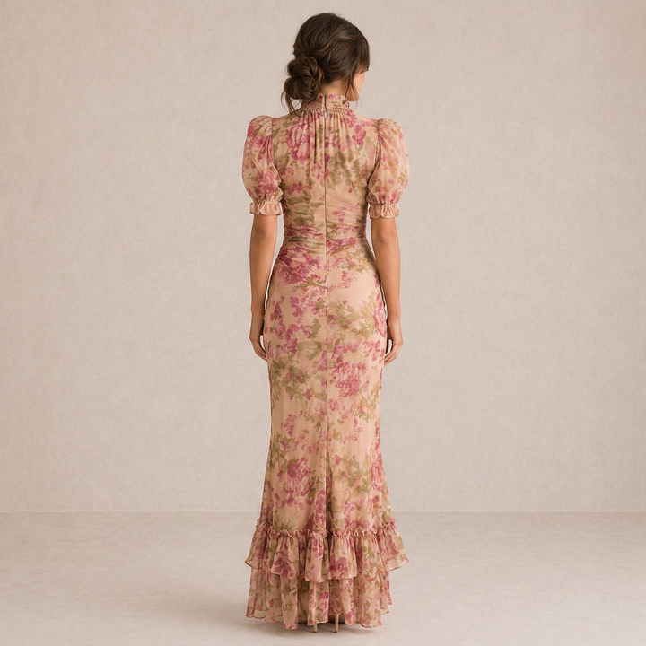 Sae | Rose Puff Maxi Dress