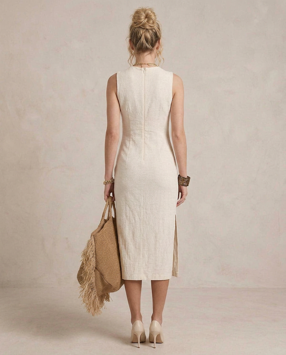 Yassi | Ribbed midi dress