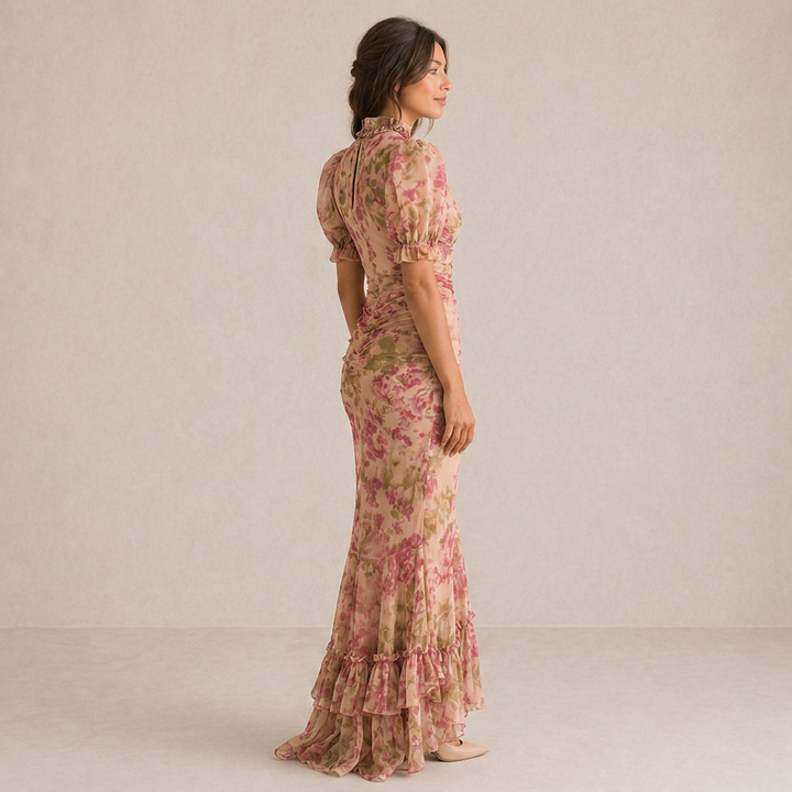Sae | Rose Puff Maxi Dress