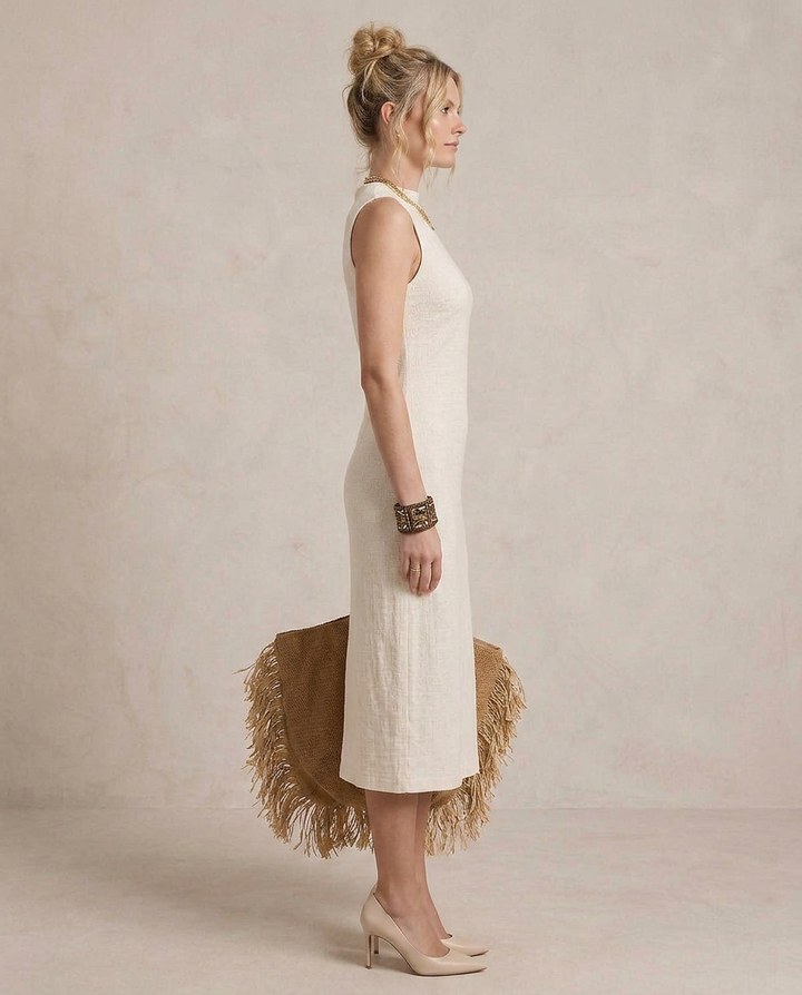 Yassi | Ribbed midi dress